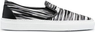 Slub-Patterned Slip-On Sneakers