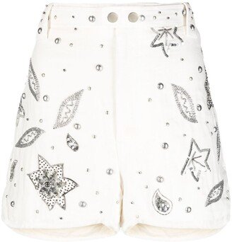 Kayneliae embroidered shorts