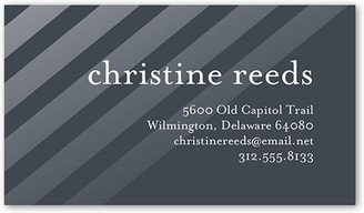 Business Cards: Gradient Stripes Calling Card, Gray, Matte, Signature Smooth Cardstock