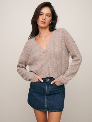 Giusta Cropped Cashmere Cardigan