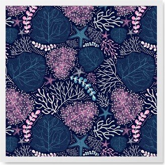 Photo Tiles: Exotic Coral Reefs - Purple Photo Tile, White, Framed, 8X8, Purple
