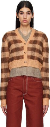 Brown Cropped Cardigan