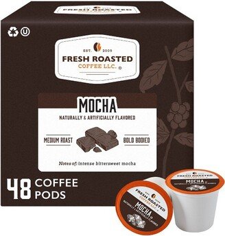 Fresh Roasted Coffee - Mocha Flavored Medium Roast Single Serve Pods - 48CT