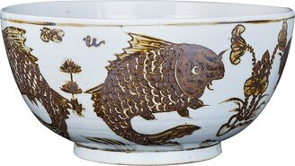 Legend of ASIA Rusty Brown Fish Bowl