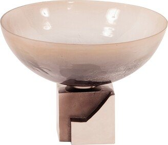 Allan Andrews Ombre Glass Bowl on Square Aluminum Base