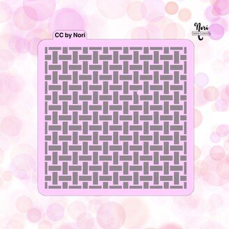 Basket Weave Background Stencil - Cookie Cutters By Nori Cnp0003