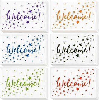 Best Paper Greetings 36 Pack Bulk Welcome Cards with Envelopes for Guests, Employees, Business, Star Pattern Design, Blank Interior, 4x6 In