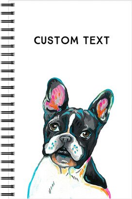 Notebooks: Frenchie Custom Text 5X8 Notebook, 5X8, Multicolor