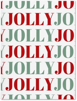 Journals: Jolly Print - Red And Green Journal, Red