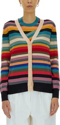 Signature Stripe V-Neck Cardigan