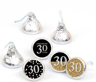 Big Dot Of Happiness Adult 30th Birthday - Round Candy Sticker Party Favors (1 sheet of 108)