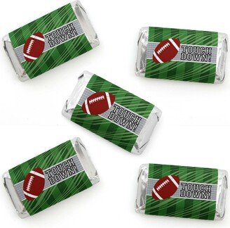 Big Dot Of Happiness End Zone - Football - Mini Candy Bar Wrapper Stickers - Party Favors - 40 Ct