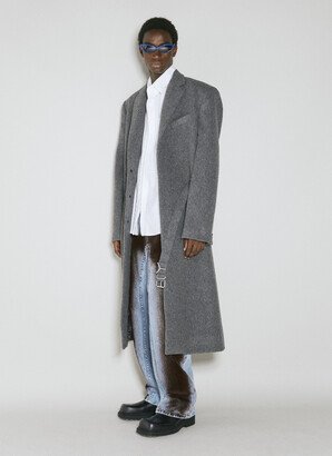 Y Belt Brushed Wool Coat - Man Coats Grey M