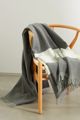 Fringed Cashmere Blanket - Off-white