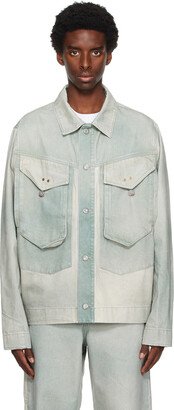 Objects IV Life Green Paneled Denim Jacket