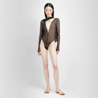 Woman Brown Bodysuits