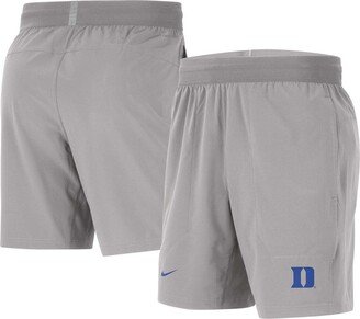 Men's Gray Duke Blue Devils Player Performance Shorts