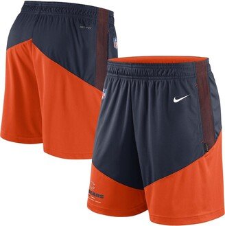 Men's Navy, Orange Chicago Bears Primary Lockup Performance Shorts - Navy, Orange
