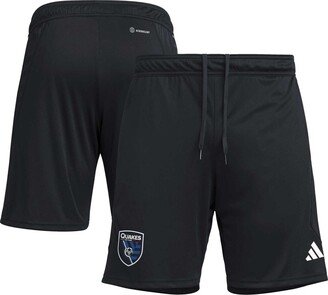 Men's Black San Jose Earthquakes 2023 On-Field Aeroready Training Shorts