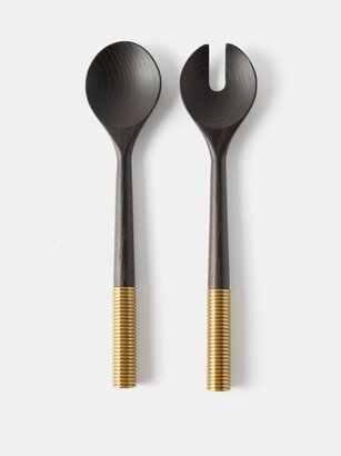 Set Of Two Alhambra Wooden Serving Spoons