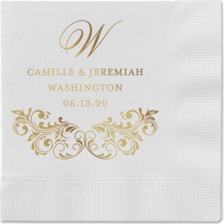 Wedding Napkins: Glorious Love Napkins, Yellow, White