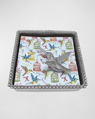 Hummingbird Beaded Napkin Box