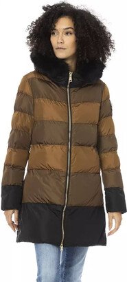 Brown Polyester Jackets & Women's Coat