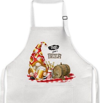 Beer Gnome, Dad Needs A Beer, Apron, Gift For Dad, Humor Gift, Christmas Husband Day Kitchen Accessory, Pockets 7-Sum008