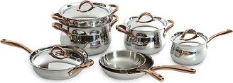 Ouro 11-Piece Stainless Steel Cookware Set