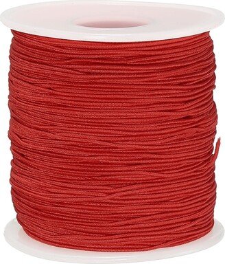 Unique Bargains Elastic Cord Stretchy String 0.8mm 109 Yards Dark Red for Crafts - Dark Red