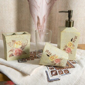 Rose Floral 3 Piece Bath Accessory Set