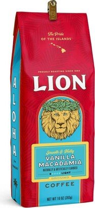 Lion Coffee Vanilla Macadamia Medium Roast Ground Coffee - 10oz