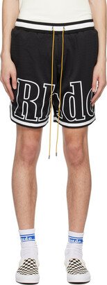 Black Polyester Shorts