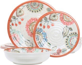 Mandala Fabiana 12 Piece Melamine Dinnerware Set, Service for 4