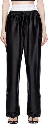 Black Layered Track Pants