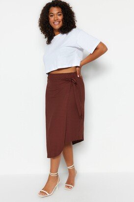 Women's Midi The Wrap Regular Plus Size Skirt