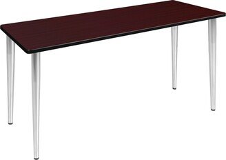 Regency 72 x 24 Kahuna Tapered Leg Table- Mahogany/ Chrome