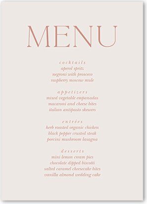 Wedding Menu Cards: Brightly Joined Wedding Menu, Beige, 5X7 Flat Menu, Matte, Signature Smooth Cardstock, Square