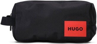 Logo-Patch Makeup Bag-AA