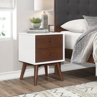 Ashcroft Mid-Century Modern Denver White Night Stand