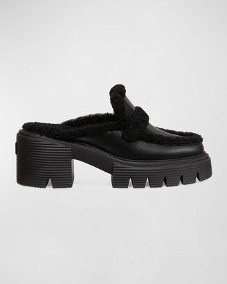 Soho Chill Leather Shearling Loafer Mules