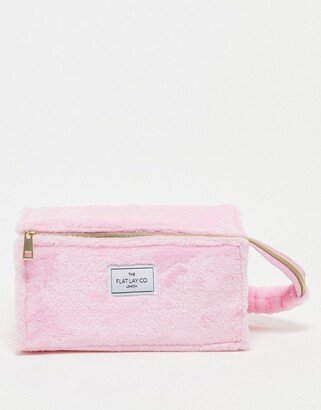 Flat Lay Company The Flat Lay Co. X ASOS EXCLUSIVE Open Flat Makeup Box Bag - Fluffy Pink Gingham