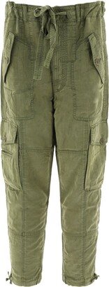 Drawstring Cargo Tapered Trousers