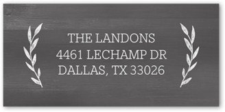 Address Labels: Textured Type Address Label, Gray, Address Label, Matte