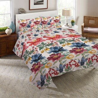 Watercolor Fall Queen Quilt Set