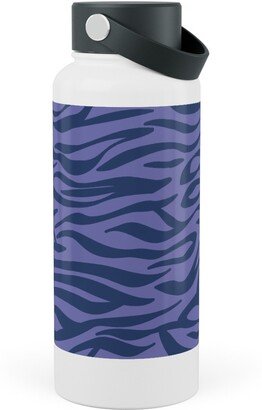 Photo Water Bottles: Zebra Animal Print - Purple Stainless Steel Wide Mouth Water Bottle, 30Oz, Wide Mouth, Purple