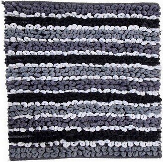 Luxurious Yarn Dyed Non-Skid Cotton Bath Rug 21 x 34 Multicolor by Castle Hill London