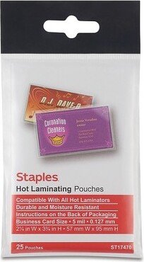 Staples 5 mil Pouch Business Card 25/Pack (17470) 793745