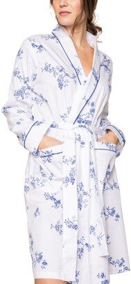 Indigo Floral Cotton Robe