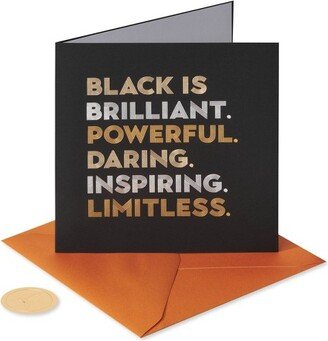 Blank Card 'Black is Brilliant' - PAPYRUS